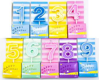 Colorful birthday number candles perfect for topping your dog cake and making celebrations special.