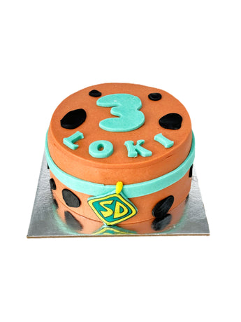 Scooby-Doo themed dog birthday cake for Loki's 3rd birthday, perfect for any Dog Party or celebration.
