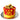 Dog-friendly McNuggets cake for any dog party celebration with colorful icing and delicious treats on top.